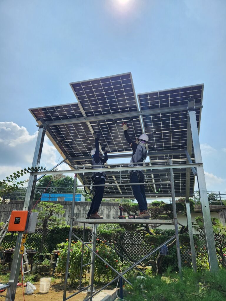 1. 2025년 융복합지원사업 컨소시엄이 처인구 포곡읍 금어리에 설치한 태양광 발전설비